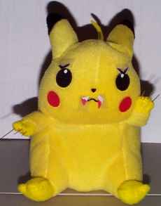 angry pikachu plush